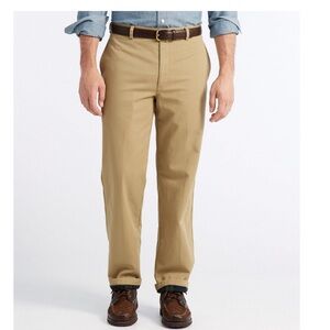 L.L. Bean Men's Double L® Chinos, Natural Fit, Plain Front, Flannel-Lined
